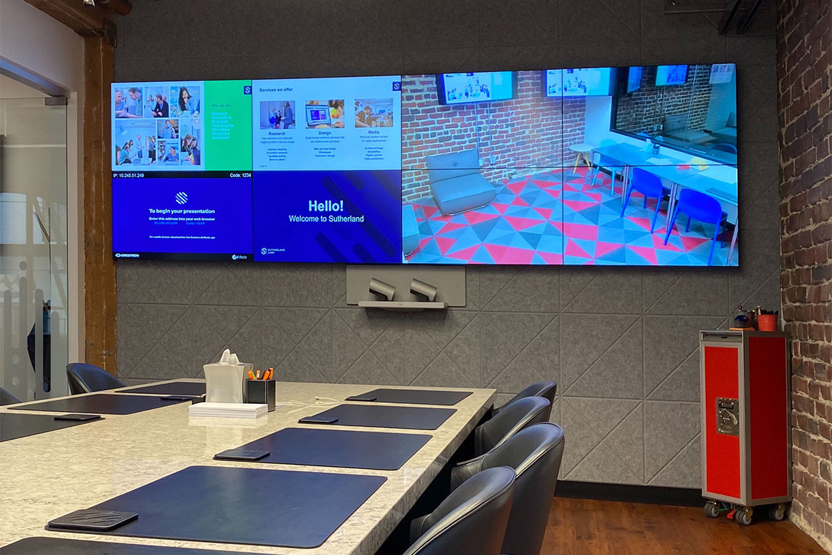 Global Experience Design Agency Showcases Conference Room Powered by Galileo Video Wall Processor