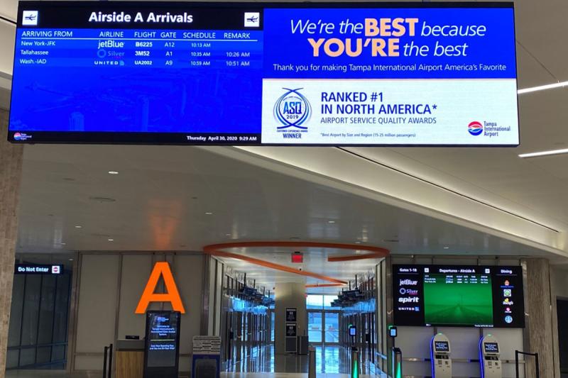 AVI-SPL Delivers Innovative New LED Digital Signage for Tampa International Airport