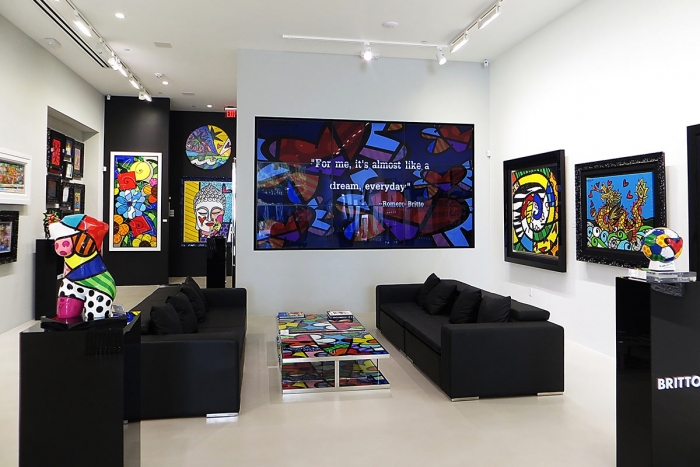 Britto Gallery, Miami, video wall