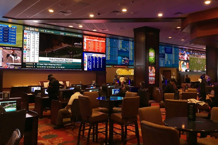 Silver Legacy Sports Book panoramic video wall