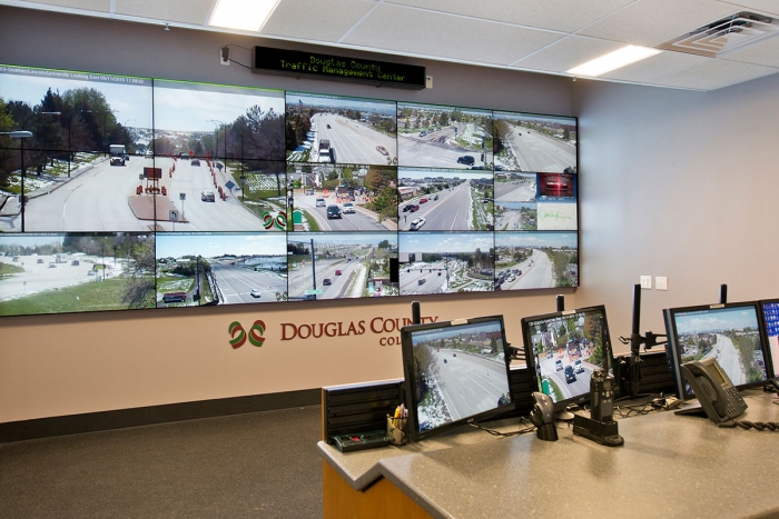 Colorado DOT Douglas County traffic management operations center video wall