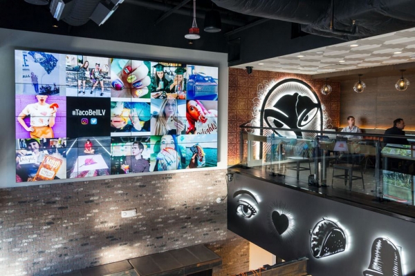 Taco Bell Cantina Las Vegas Video Wall