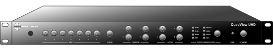 QuadView UHD front panel